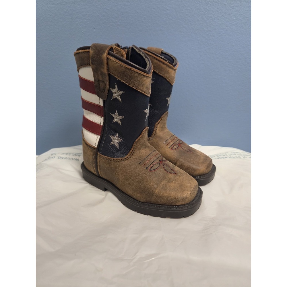 SMOKY MOUNTAIN BOOTS Toddler Stars And Stripes Size 5R Western Boots